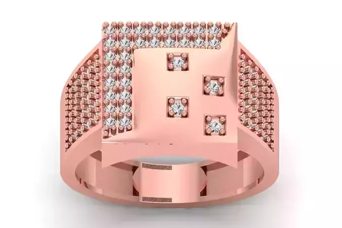 Solitaire Wedding Engagement Men Ring 3dm STL OBJ FBX details 3D print model