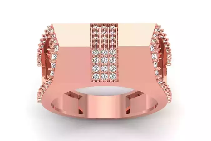 Solitaire Wedding Engagement Men Ring 3dm STL OBJ FBX details