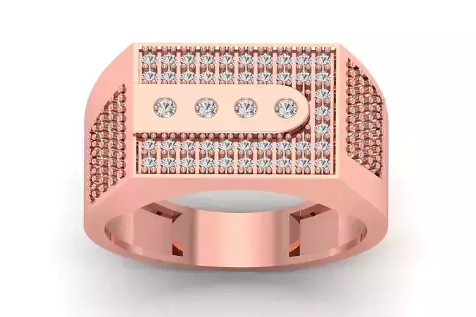 Solitaire Wedding Engagement Men Ring 3dm STL OBJ FBX details