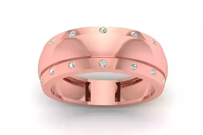 Solitaire Wedding Engagement Men Ring 3dm STL OBJ FBX details