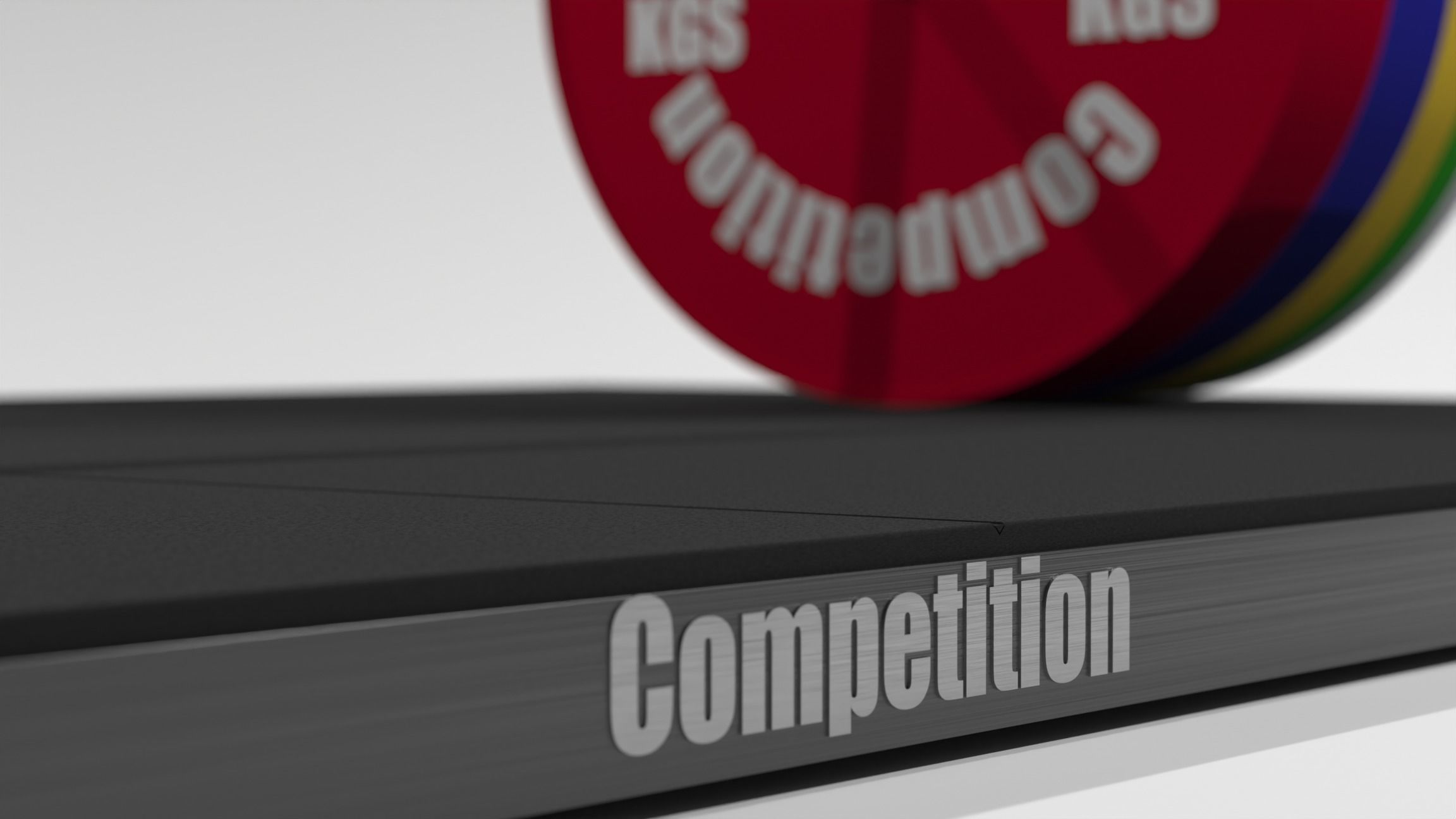 Olympic competition barbell and lifting platform 3D model | CGTrader