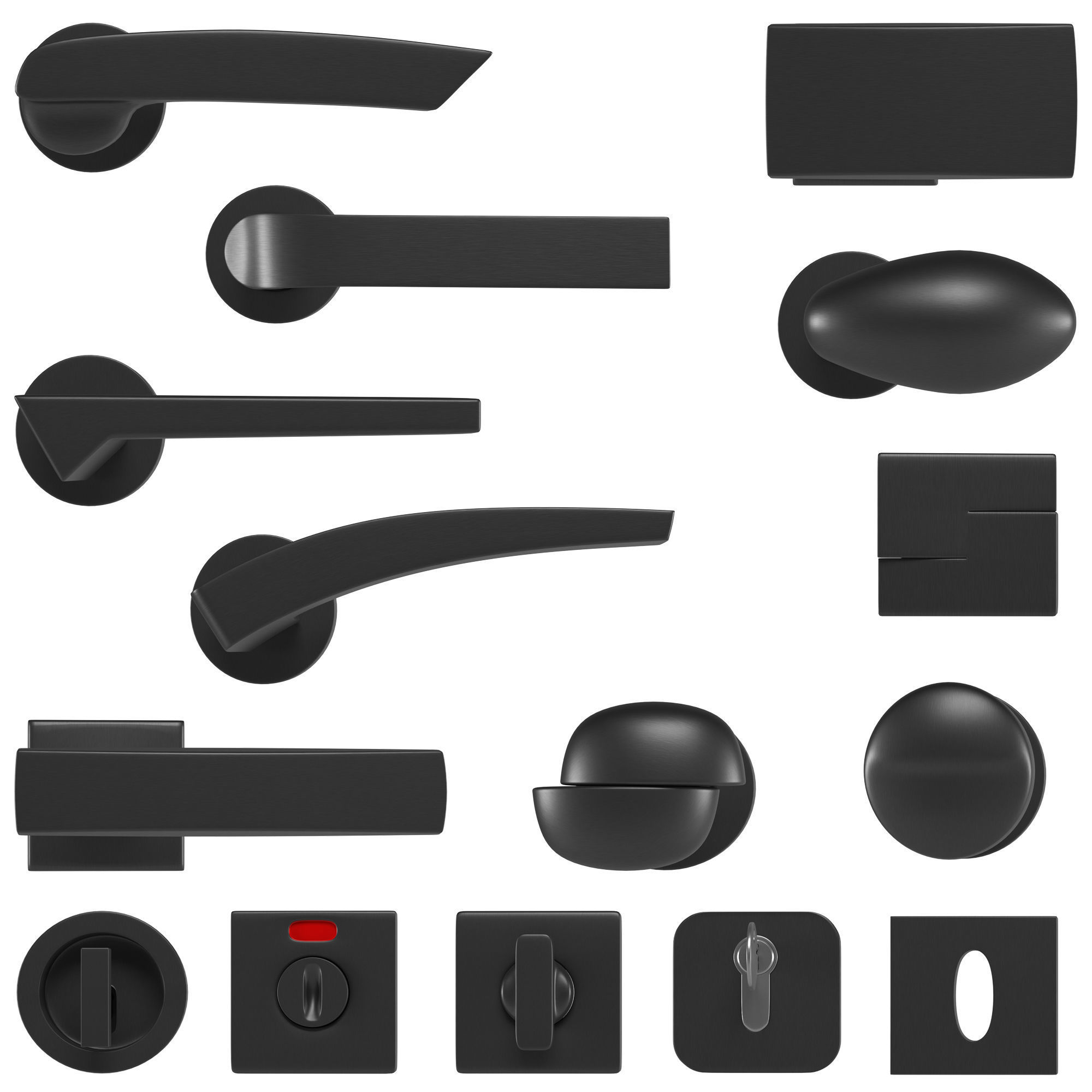 Door Handles Collection 3D model_8