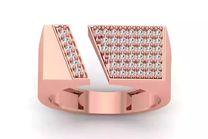 Solitaire Wedding Engagement Men Ring 3dm STL OBJ FBX details