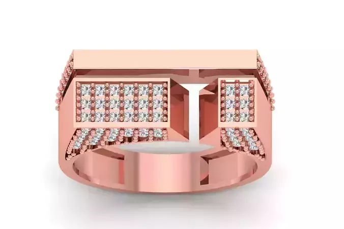 Solitaire Wedding Engagement Men Ring 3dm STL OBJ FBX details