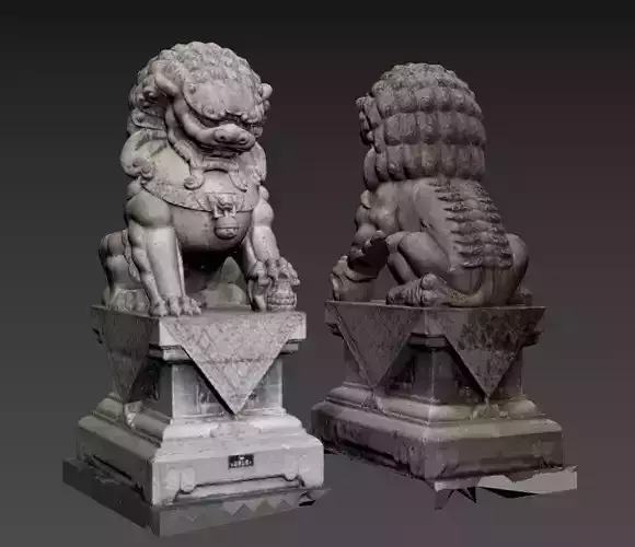 China stone lions