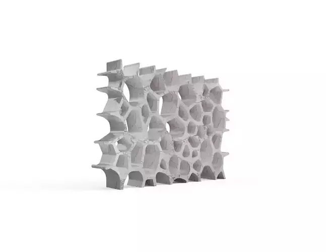 Voronoi Shelf  Low-poly 3D model