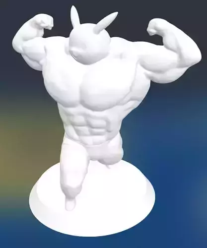 buff pikachu lol Low-poly 3D model