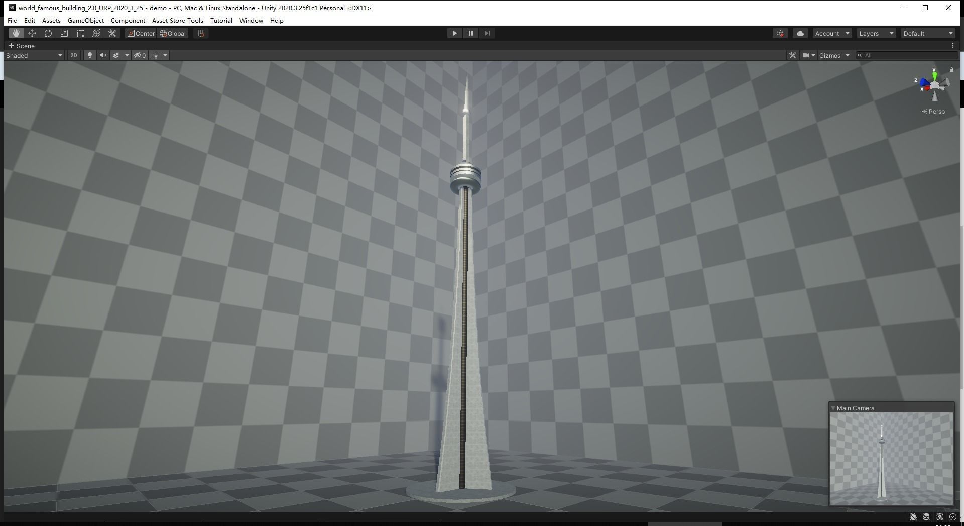 CN Tower Low-poly 3D model_6