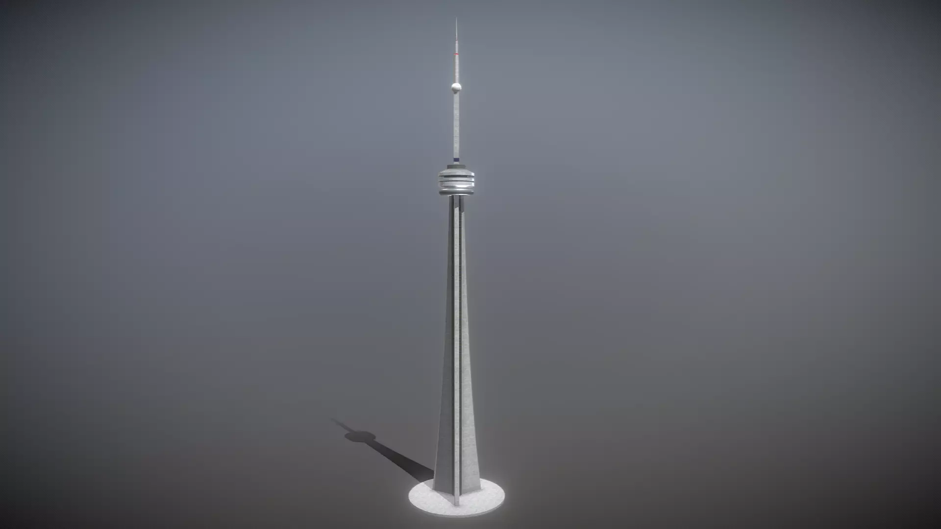 CN Tower Low-poly 3D model_0