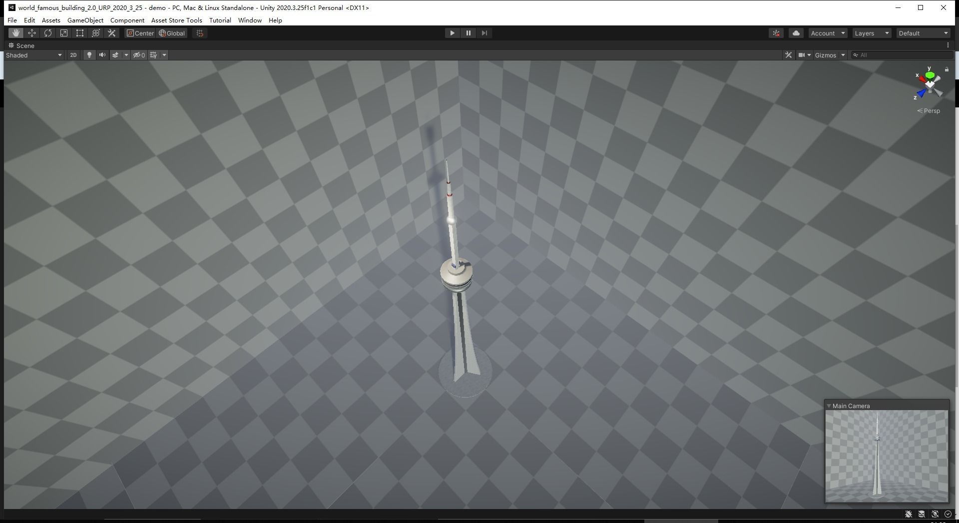 CN Tower Low-poly 3D model_5