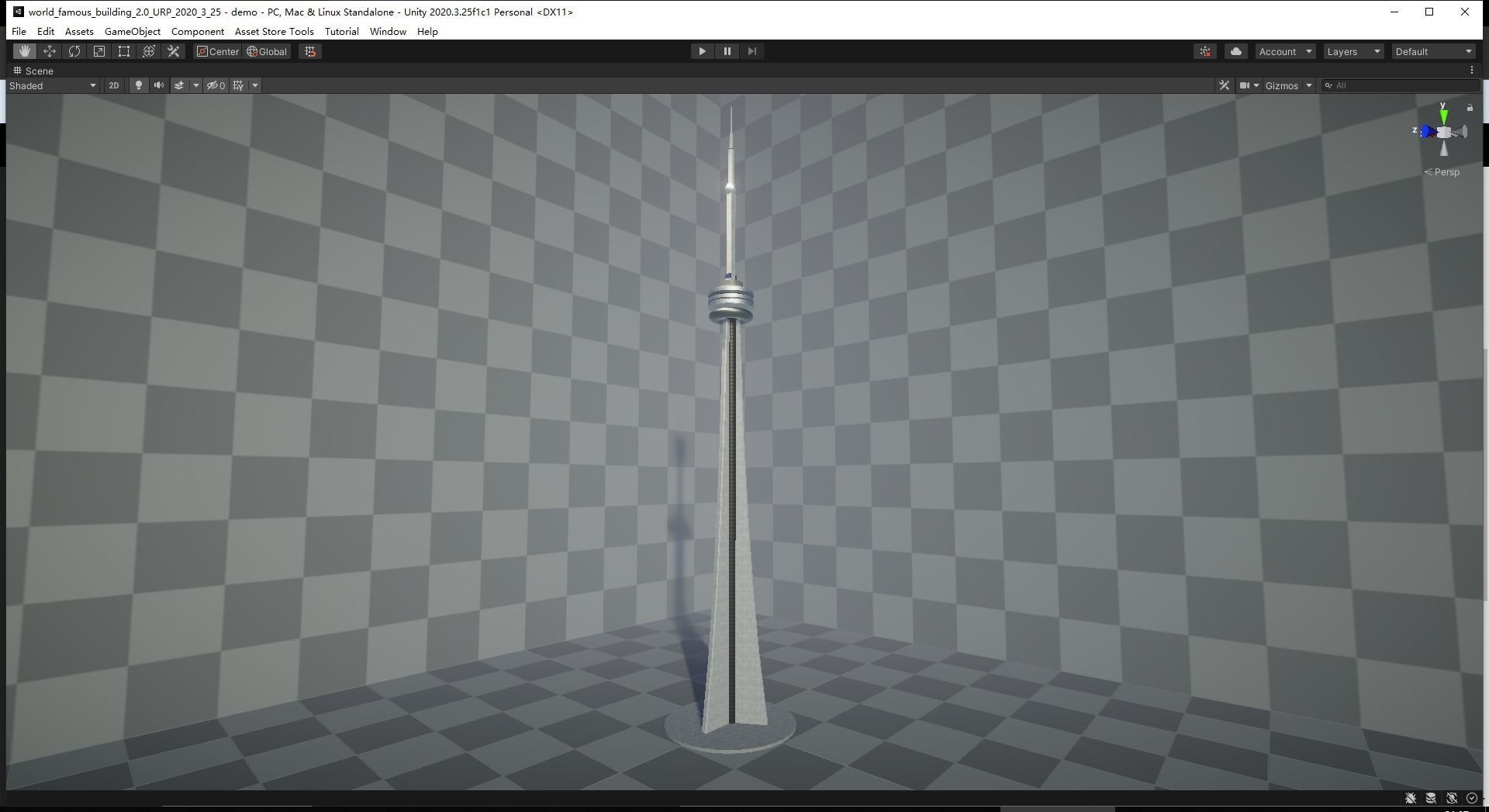 CN Tower Low-poly 3D model_2