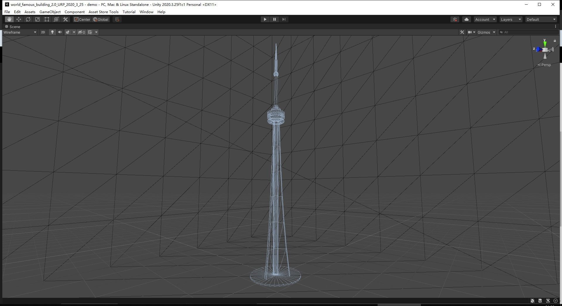 CN Tower Low-poly 3D model_4