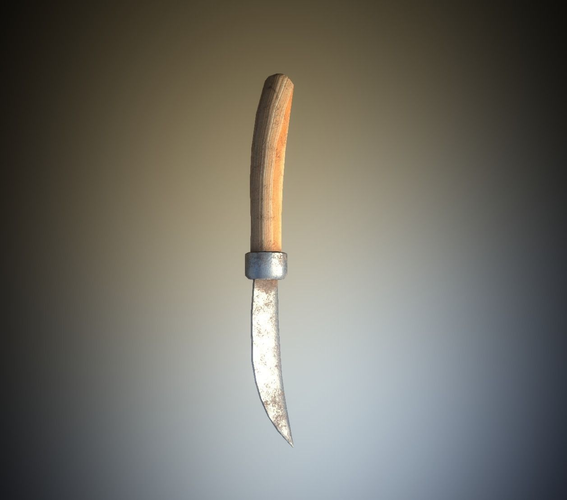 Low-Poly Pruning Knife farming tool Editorial License