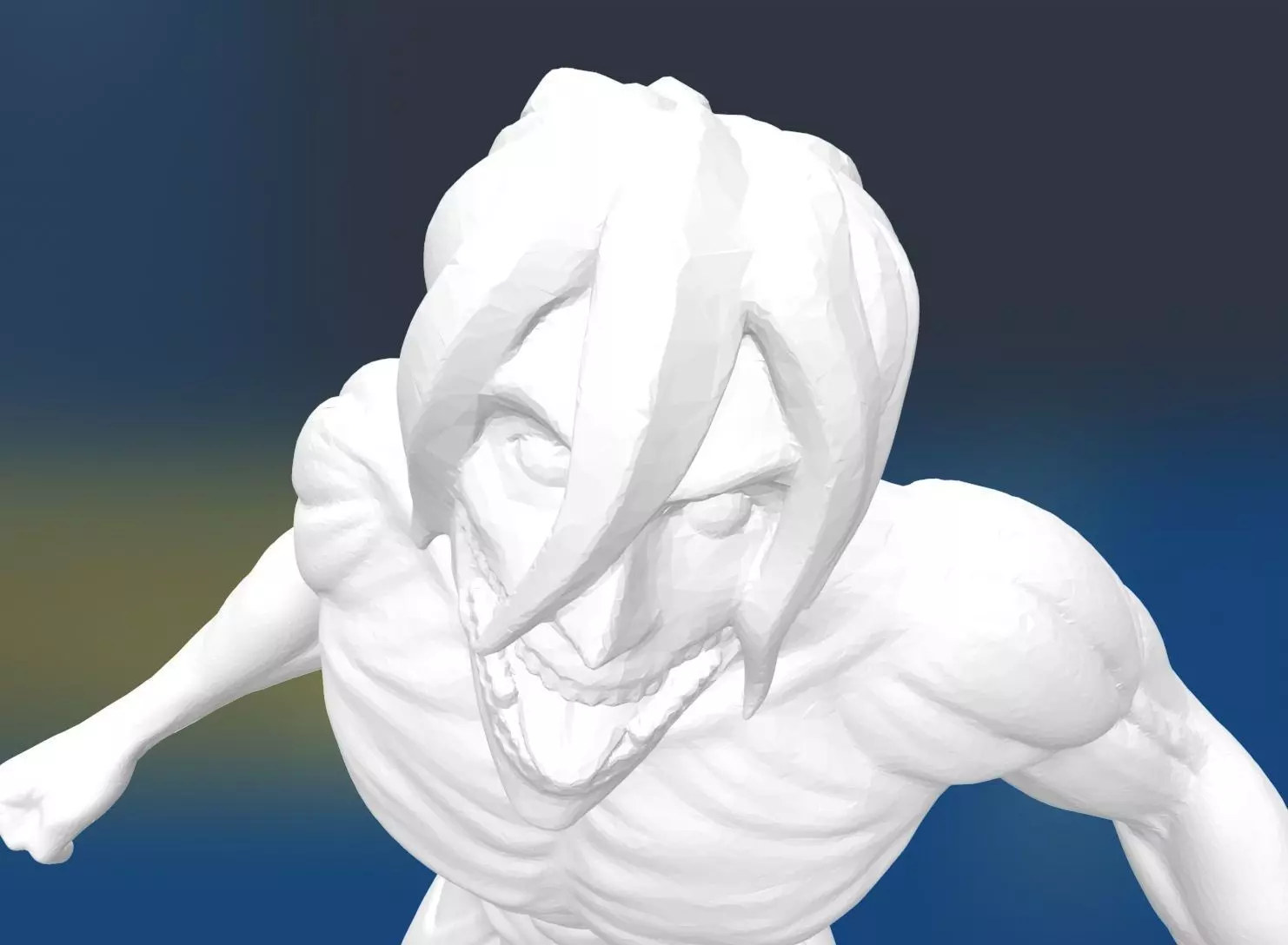 daddy eren yeager titan form attack on titan Free low-poly 3D model_0