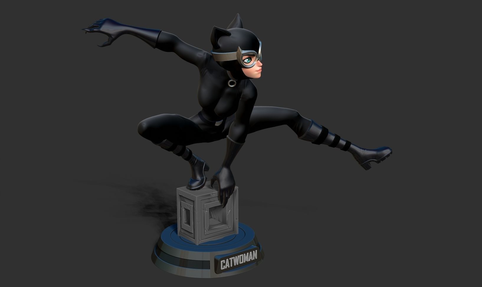 Catwoman stylized 3D print model_19