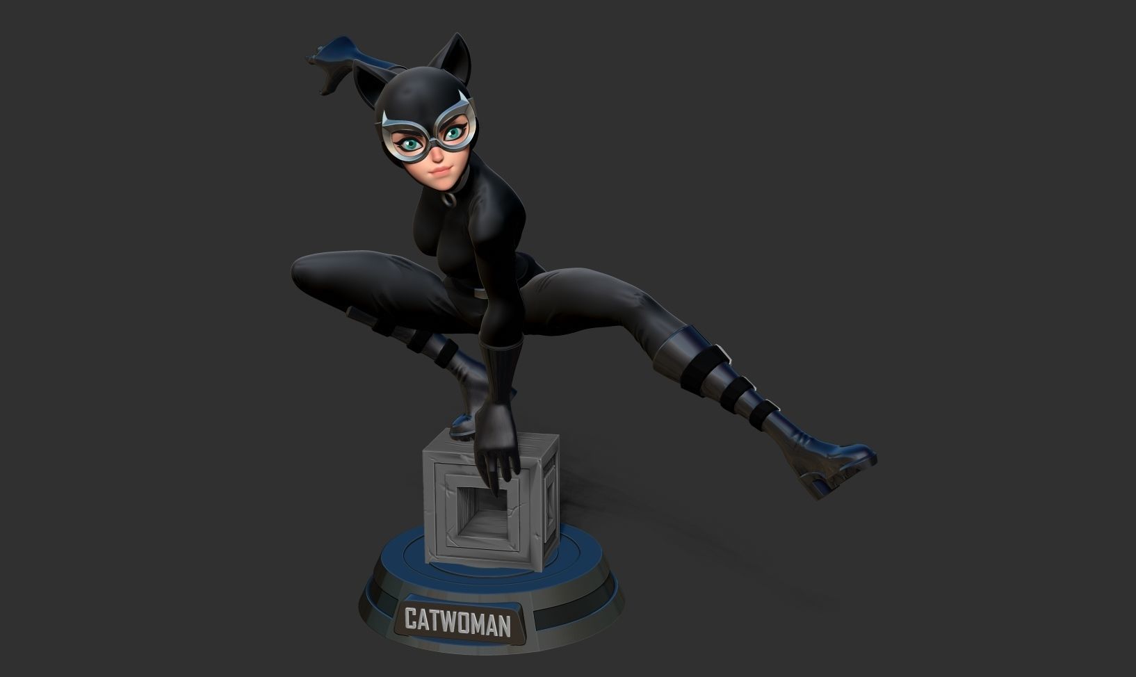 Catwoman stylized 3D print model_17