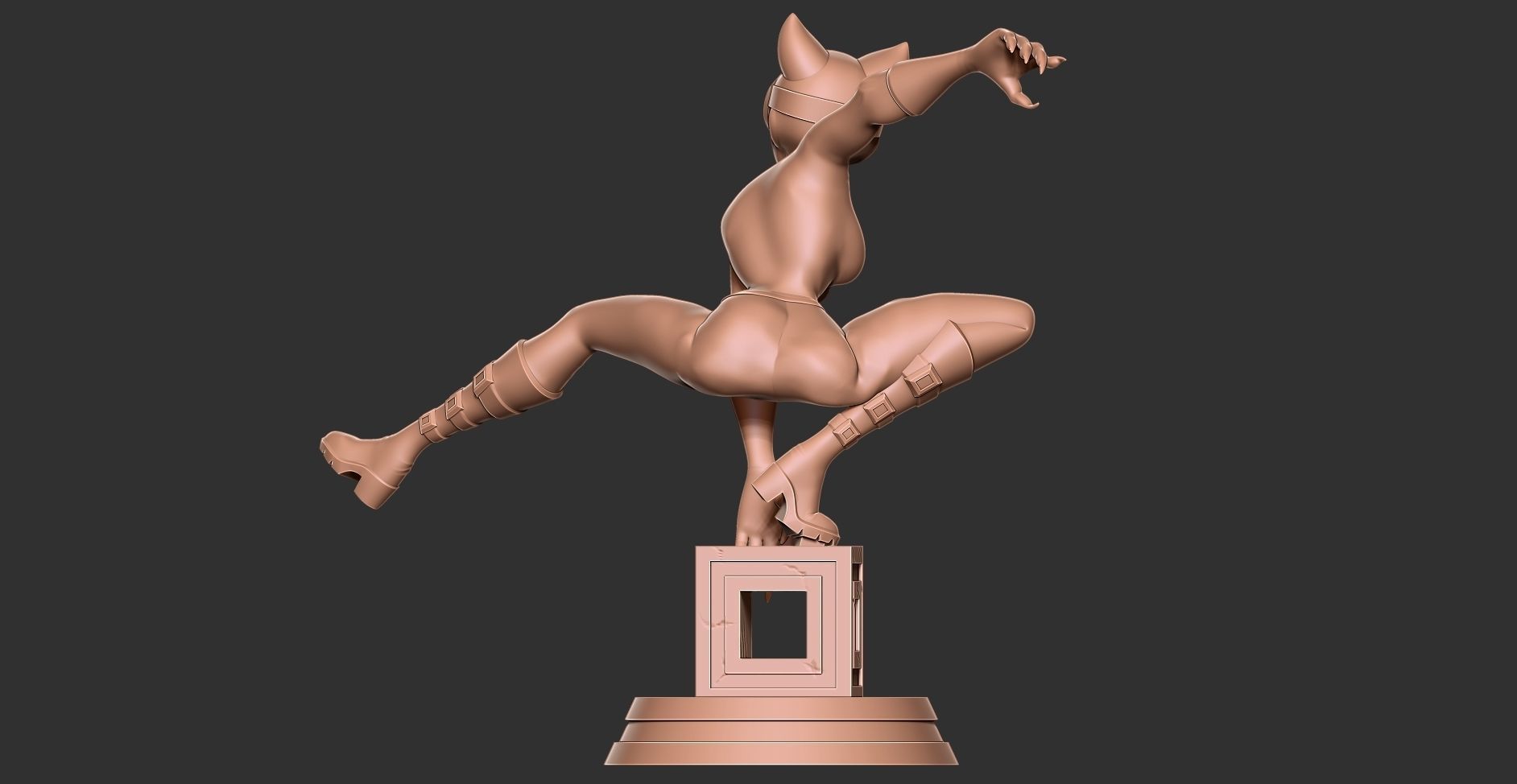 Catwoman stylized 3D print model_8