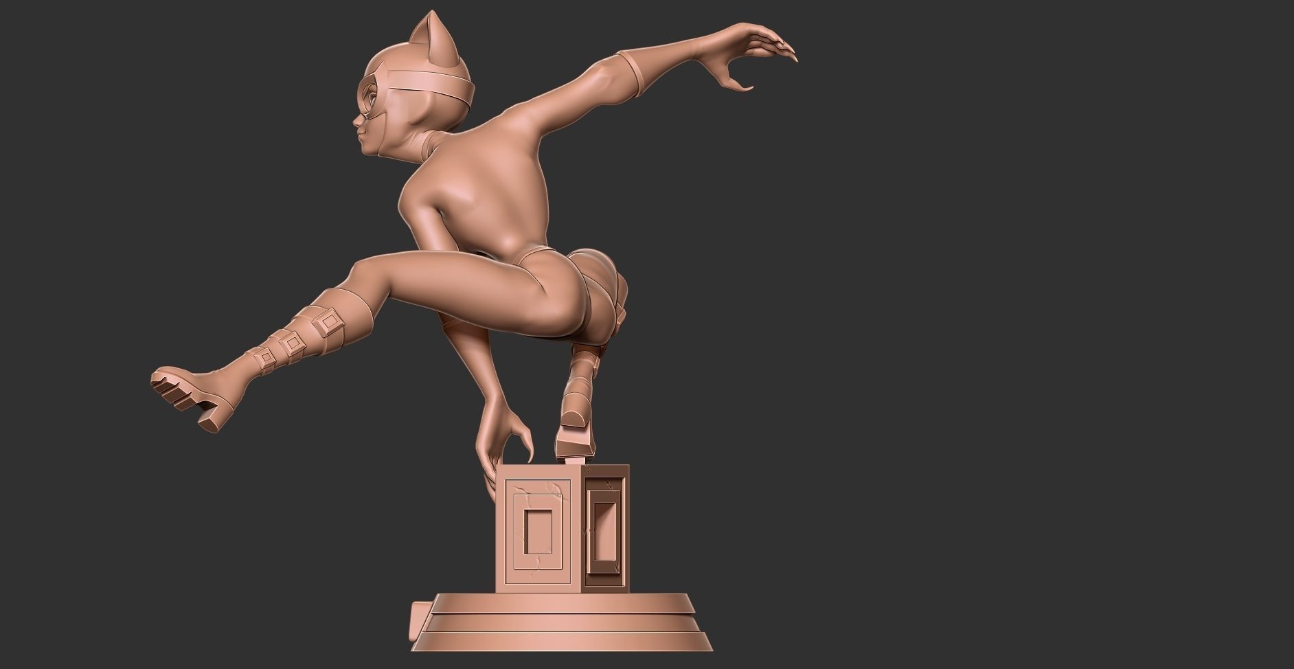 Catwoman stylized 3D print model_14