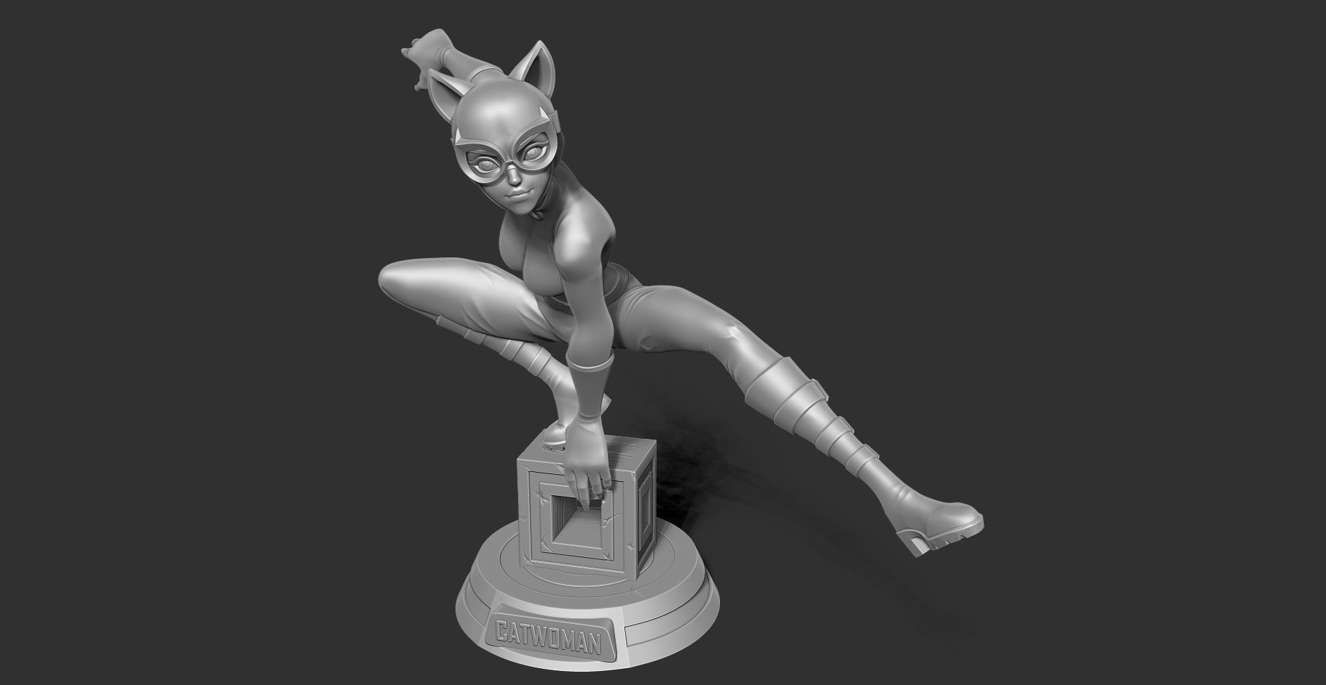 Catwoman stylized 3D print model_20