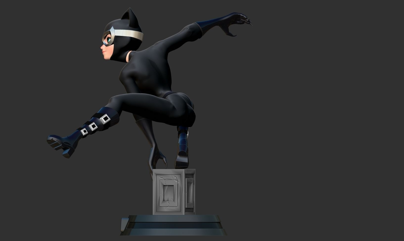 Catwoman stylized 3D print model_13