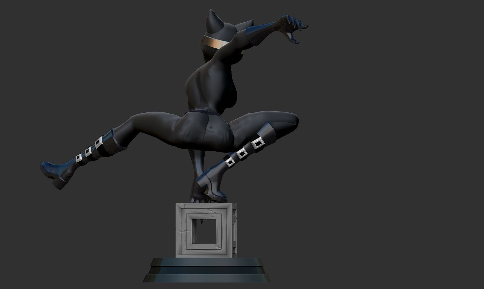 Catwoman stylized 3D print model_6