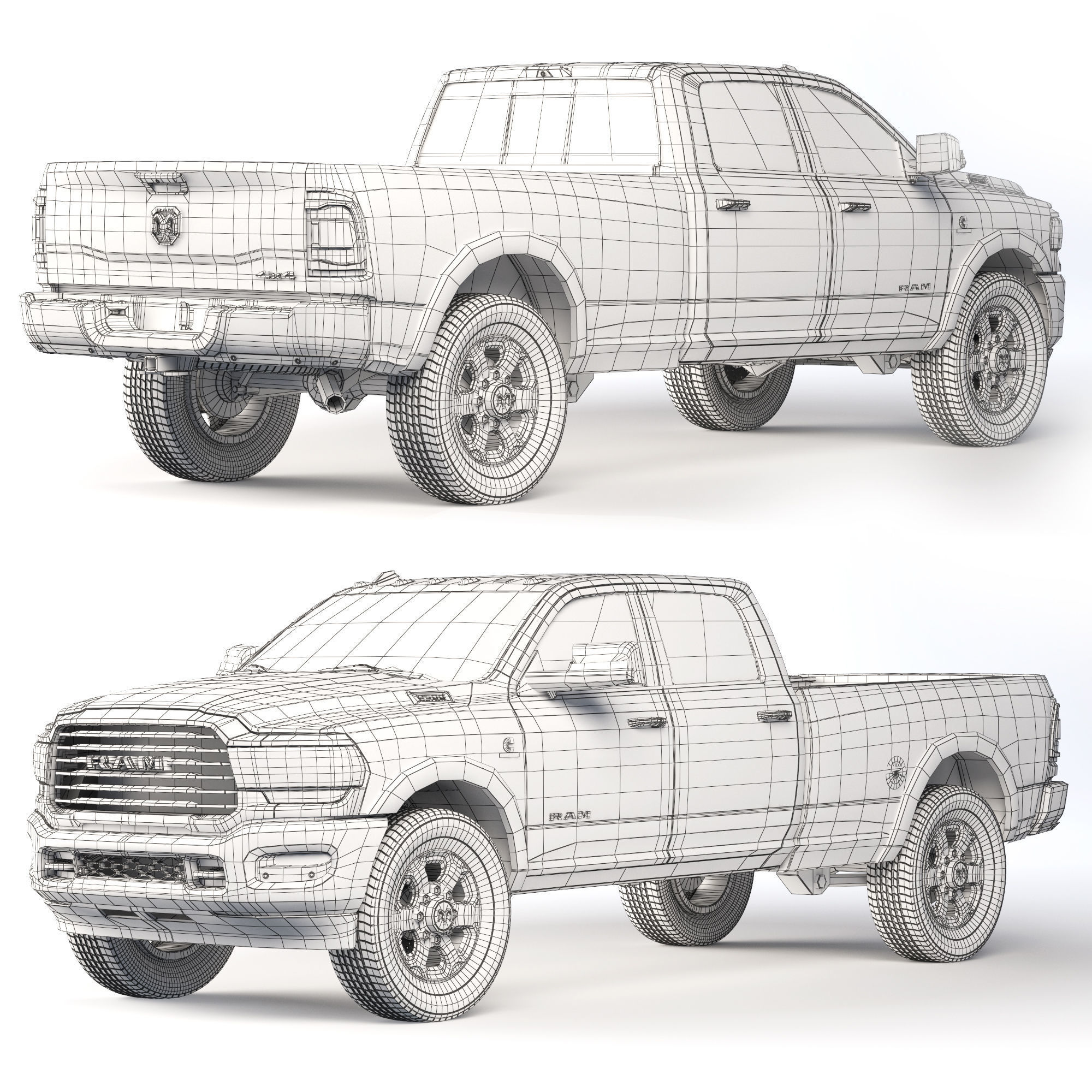 RAM 2500 2021 3D model_10