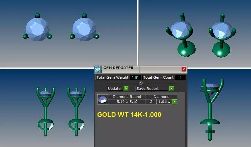 stud earrings 3D print model