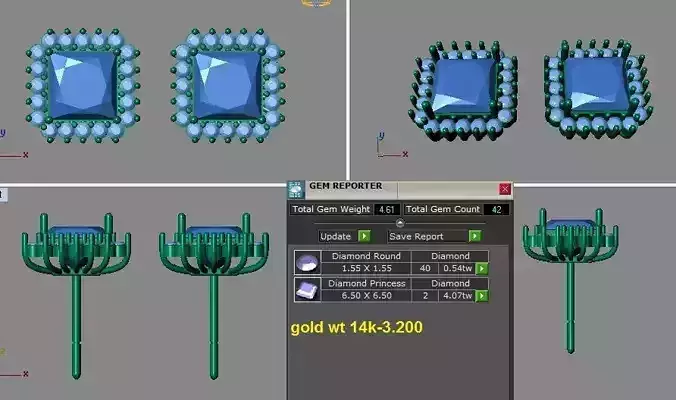 princess halo earrings