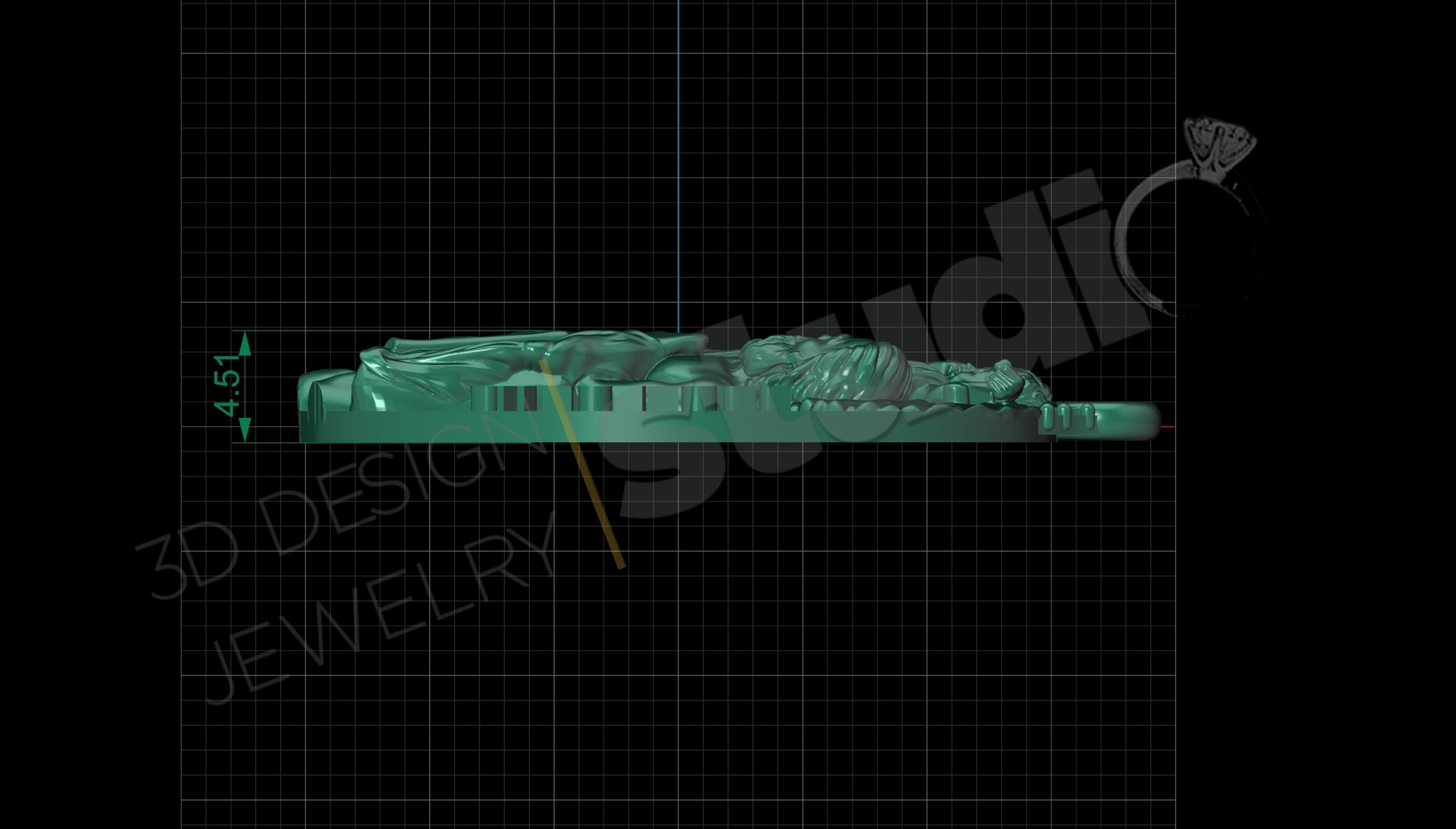 Highly detailed coin pendant of Saint Christopher model 3D print model_5