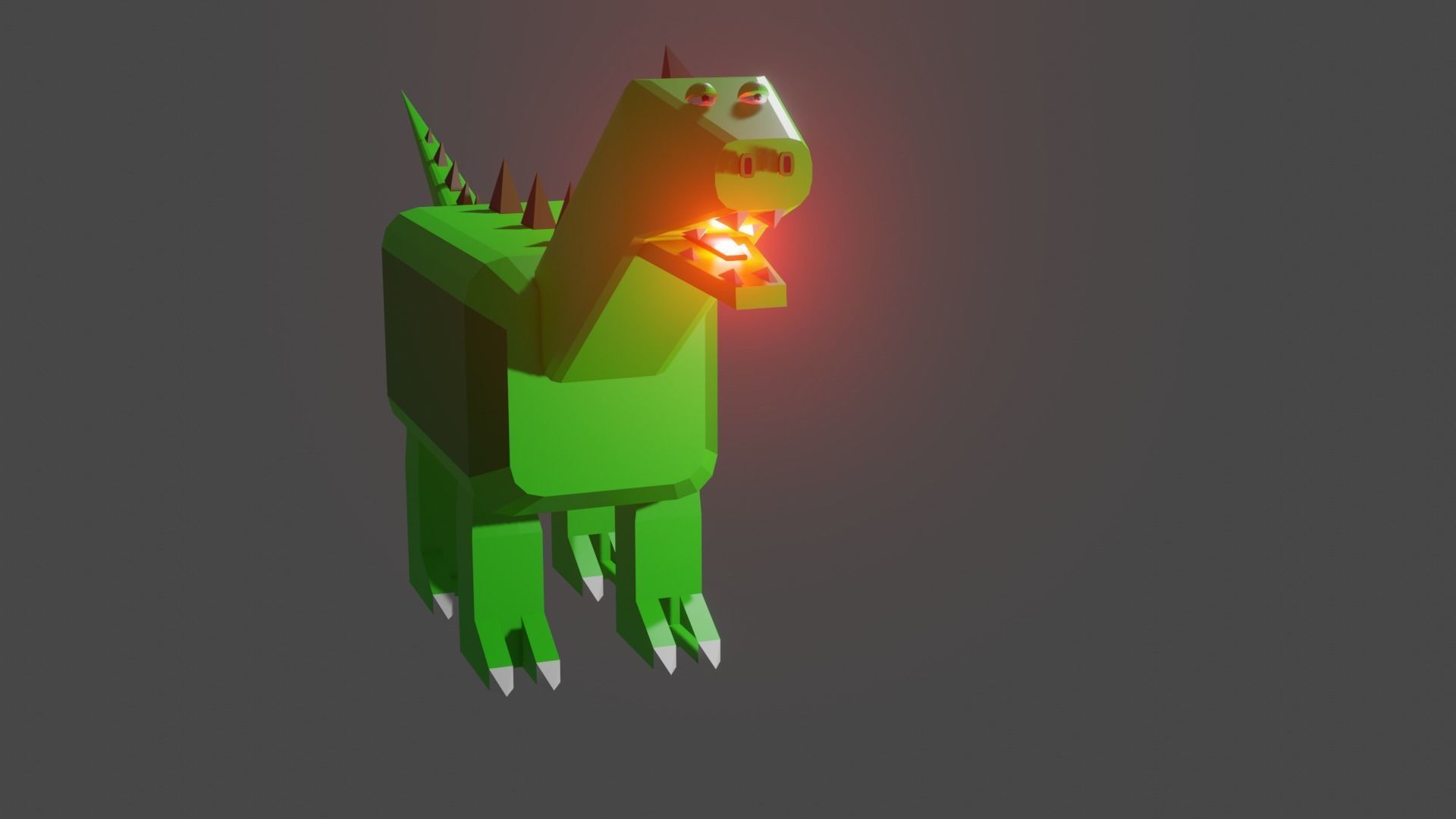 Low poly cube dino for free Free low-poly 3D model_6