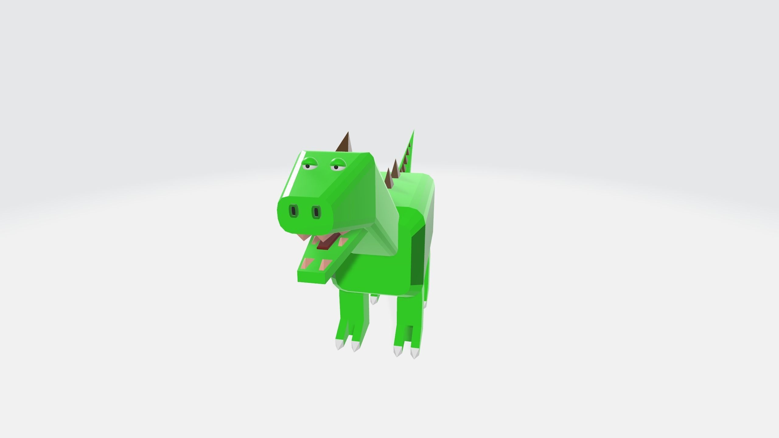 Low poly cube dino for free Free low-poly 3D model_21
