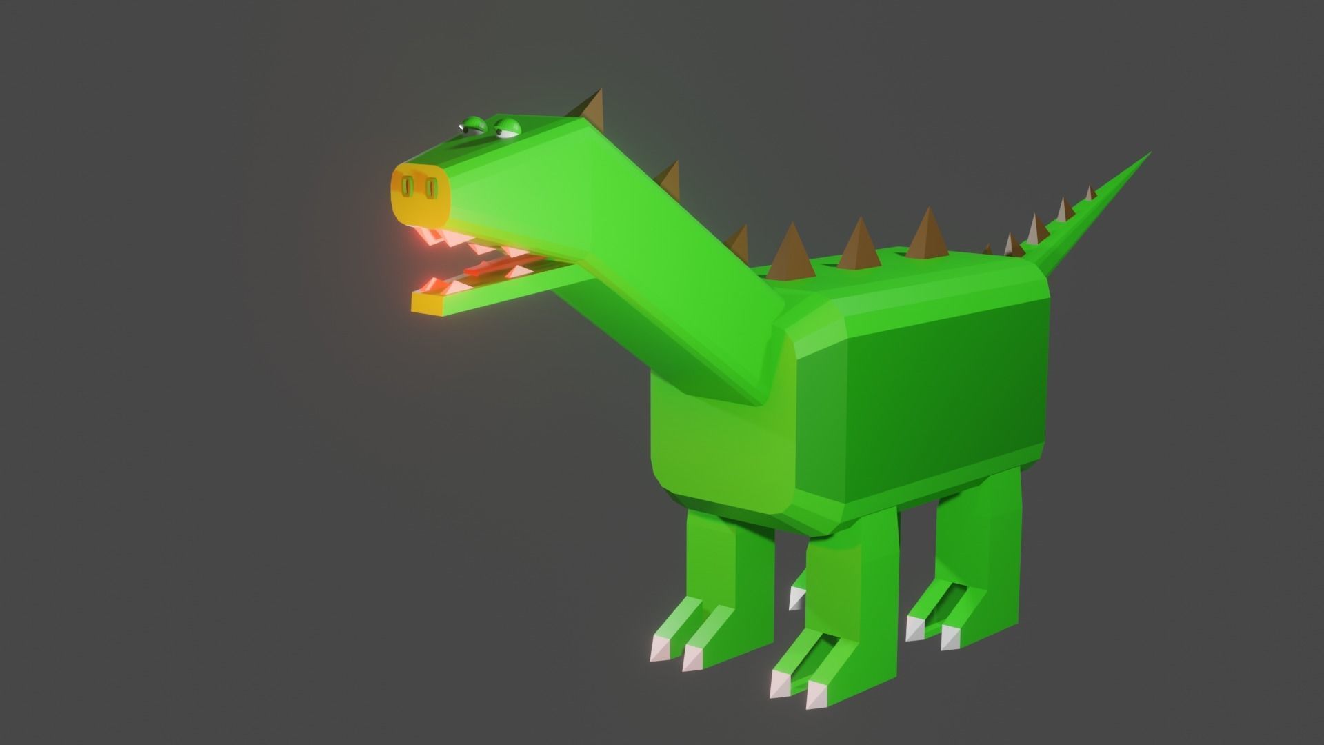 Low poly cube dino for free Free low-poly 3D model_13