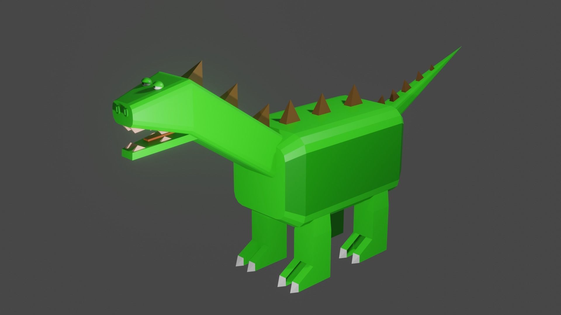 Low poly cube dino for free Free low-poly 3D model_4