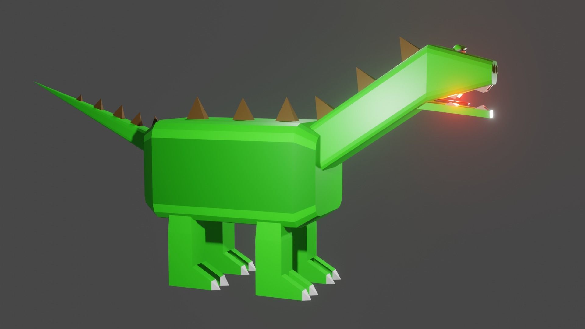 Low poly cube dino for free Free low-poly 3D model_11