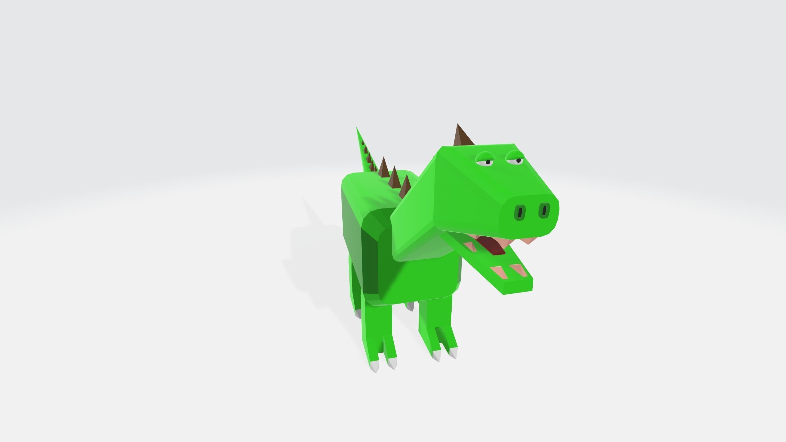 Low poly cube dino for free Free low-poly 3D model_19