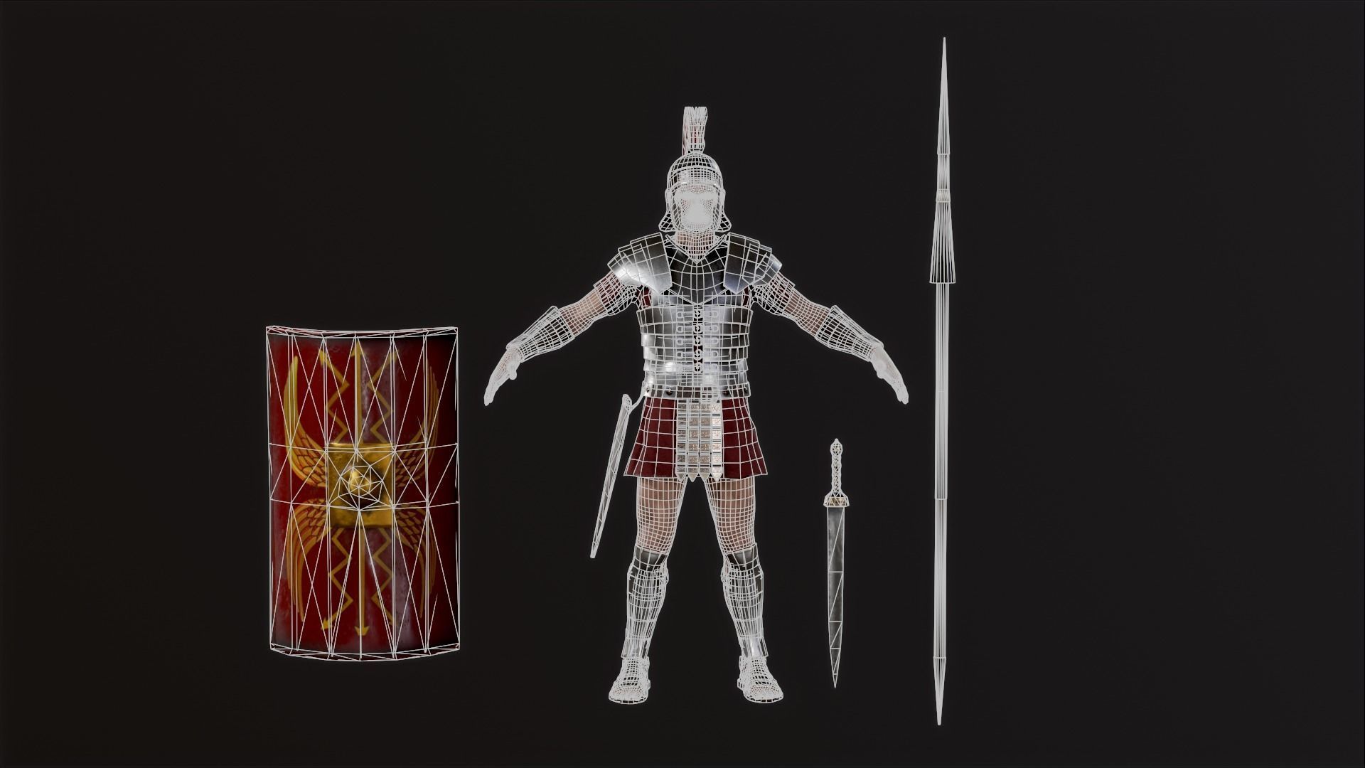 3D model Roman Soldier SPQR VR / AR / low-poly | CGTrader