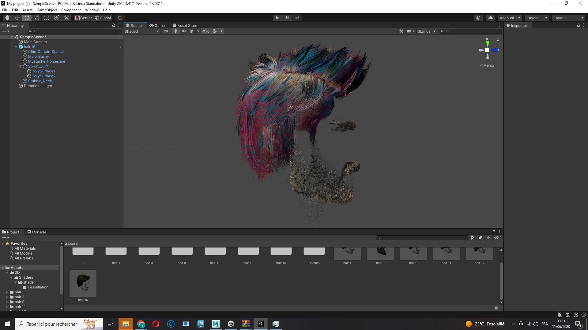 hair style Low-poly 3D model_23