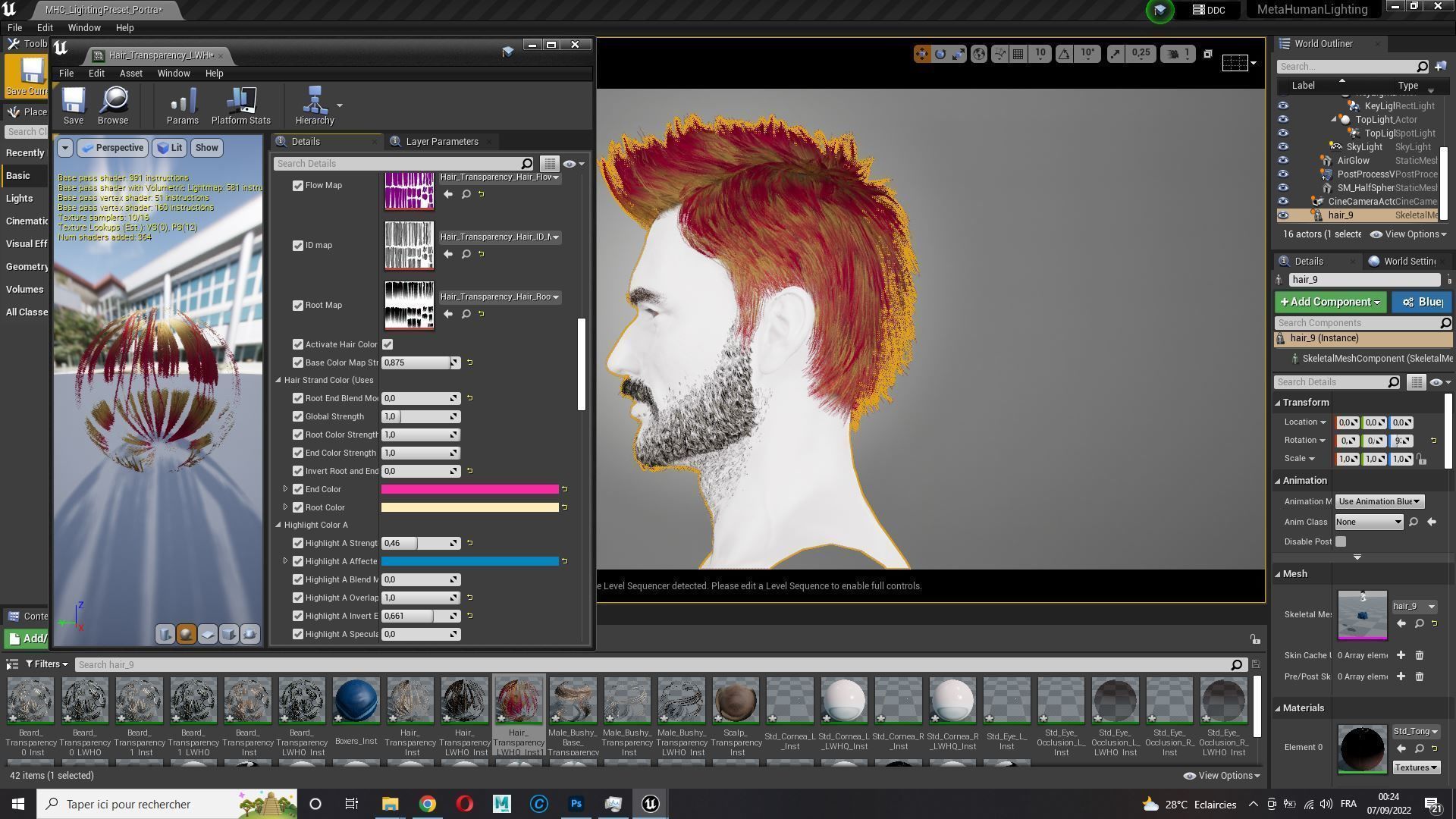 hair style Low-poly 3D model_19