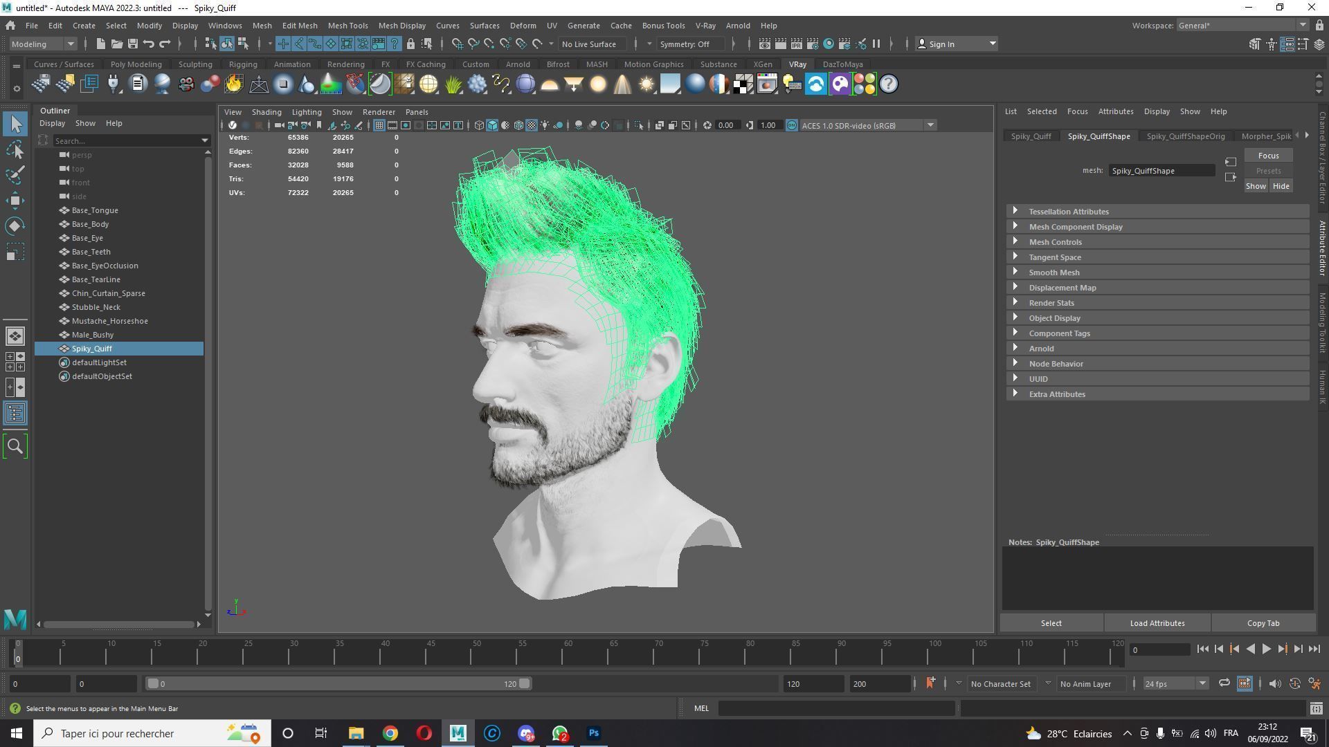hair style Low-poly 3D model_15