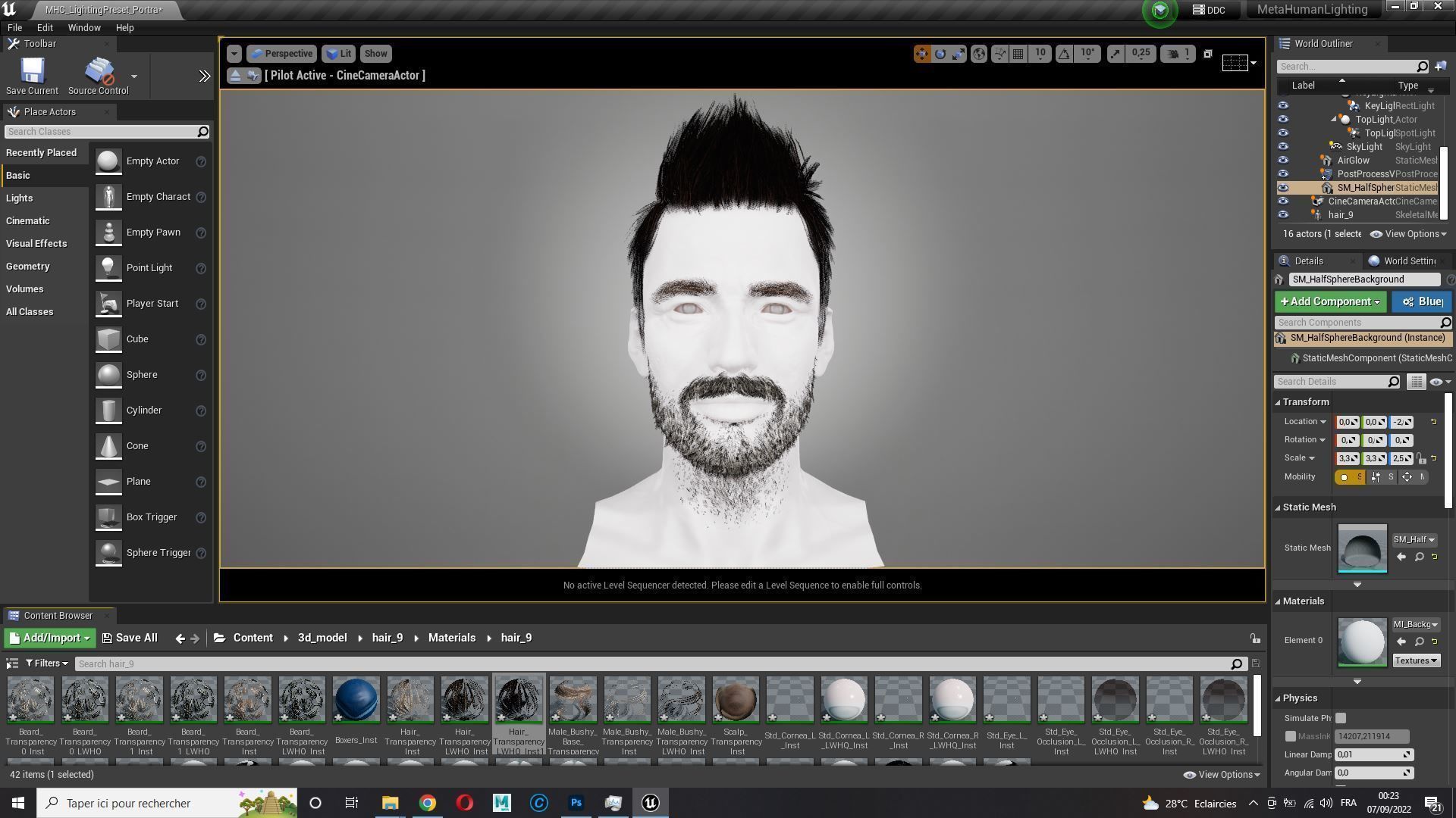 hair style Low-poly 3D model_17