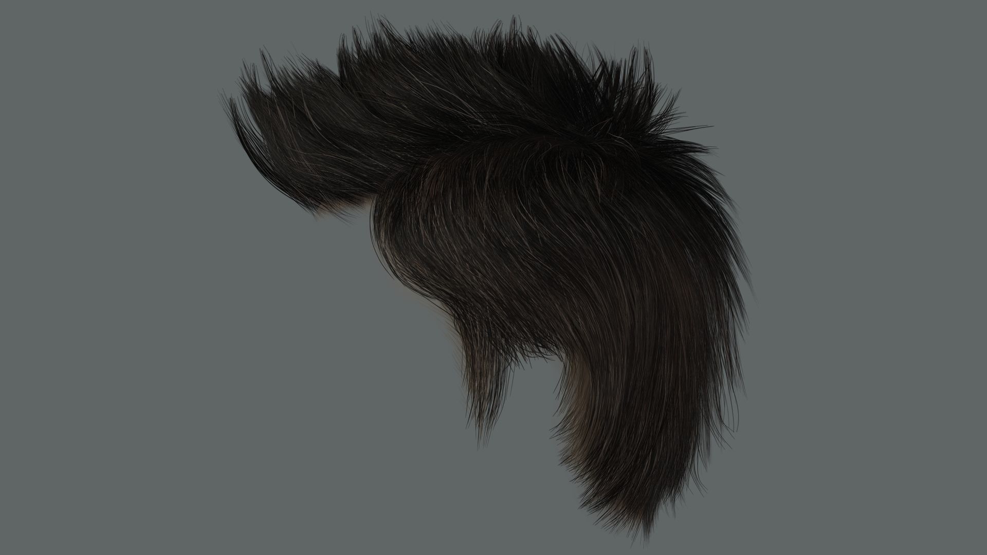 hair style Low-poly 3D model_20