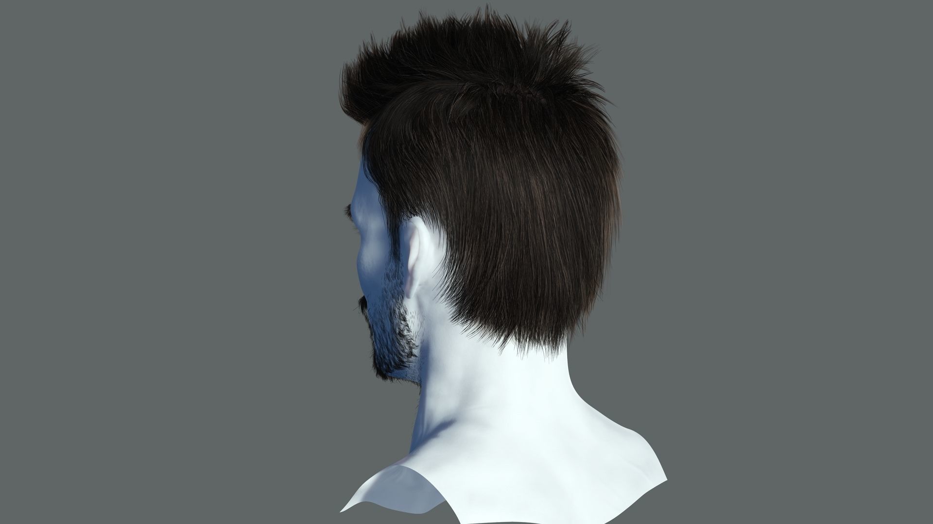 hair style Low-poly 3D model_7