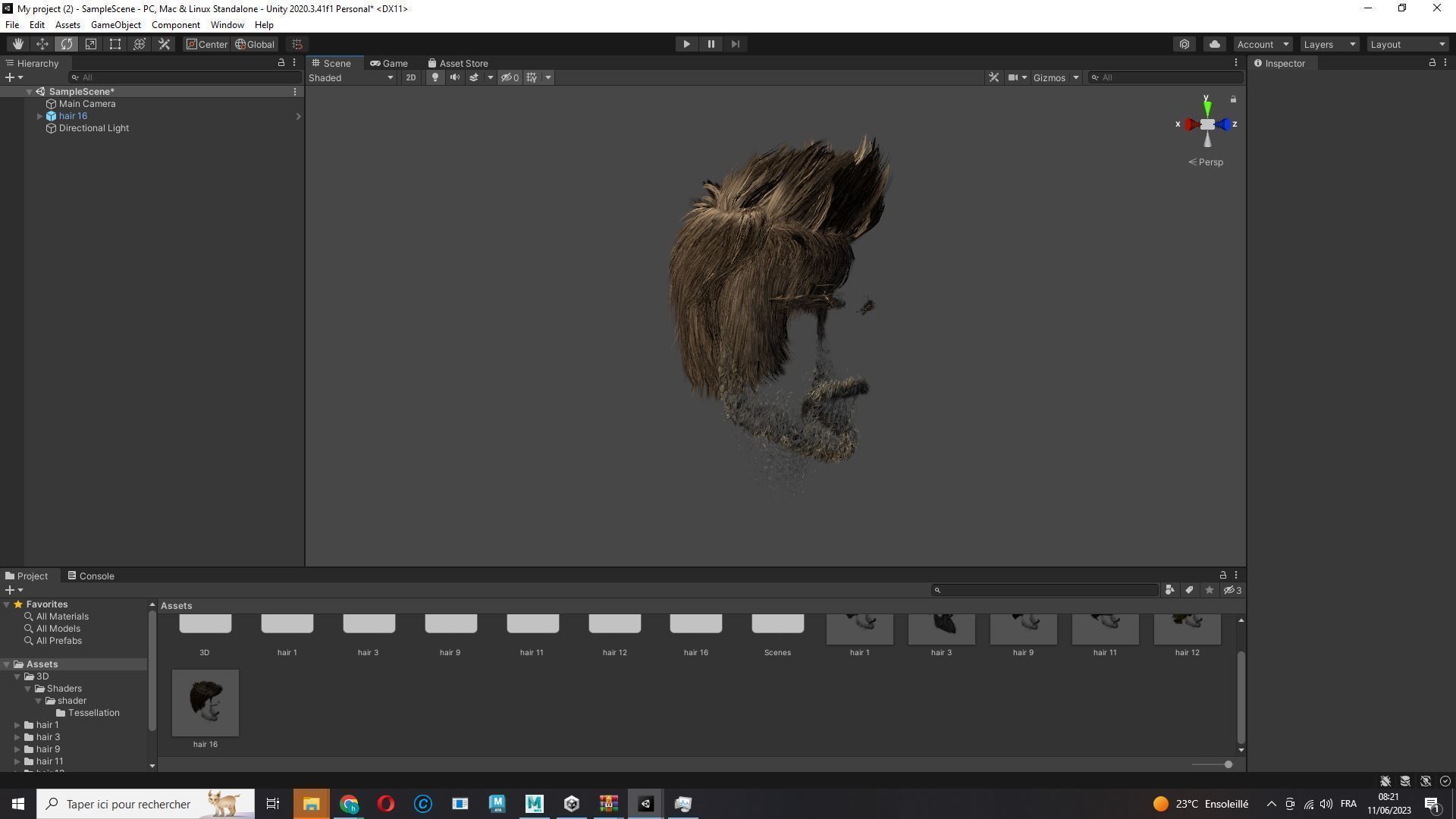 hair style Low-poly 3D model_22