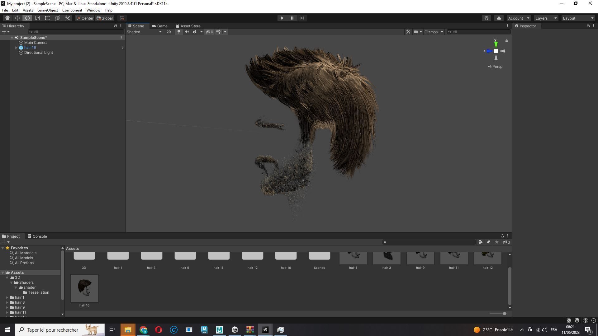hair style Low-poly 3D model_24