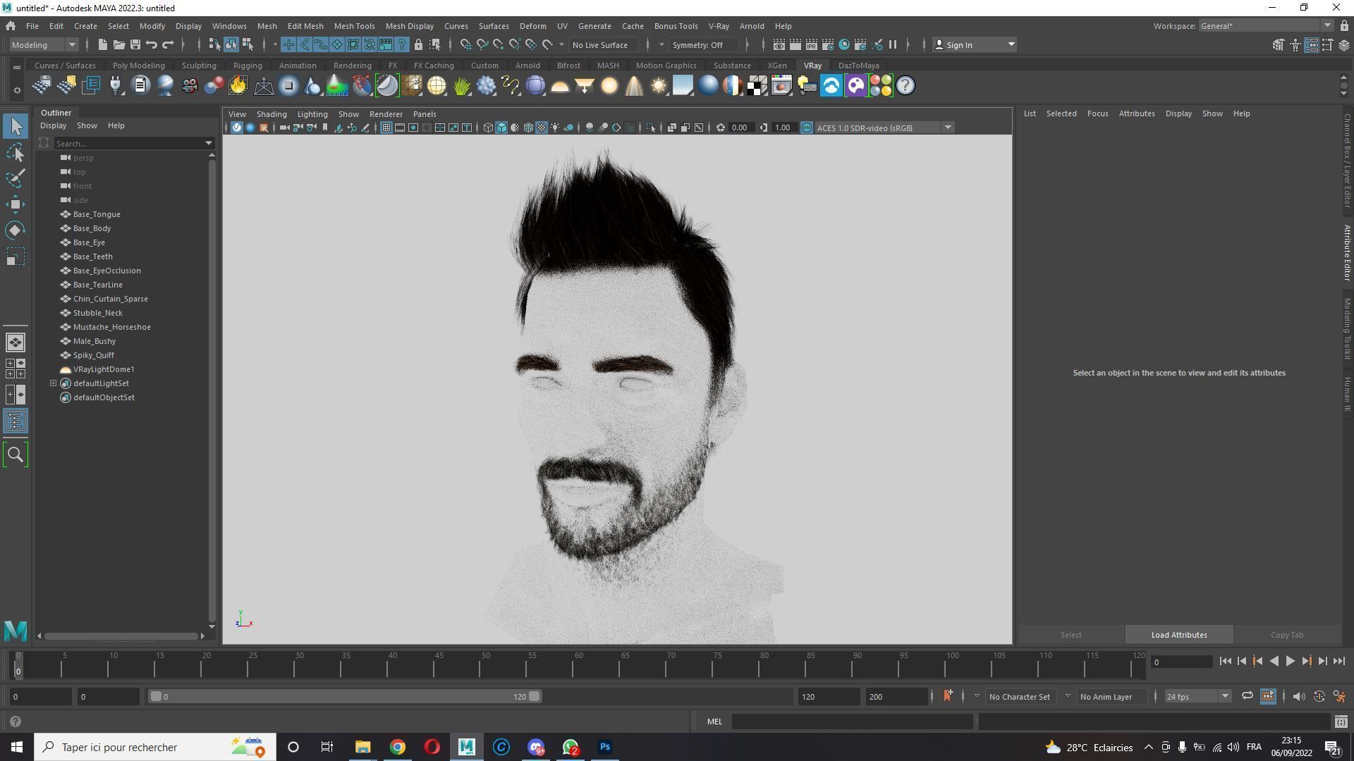 hair style Low-poly 3D model_16