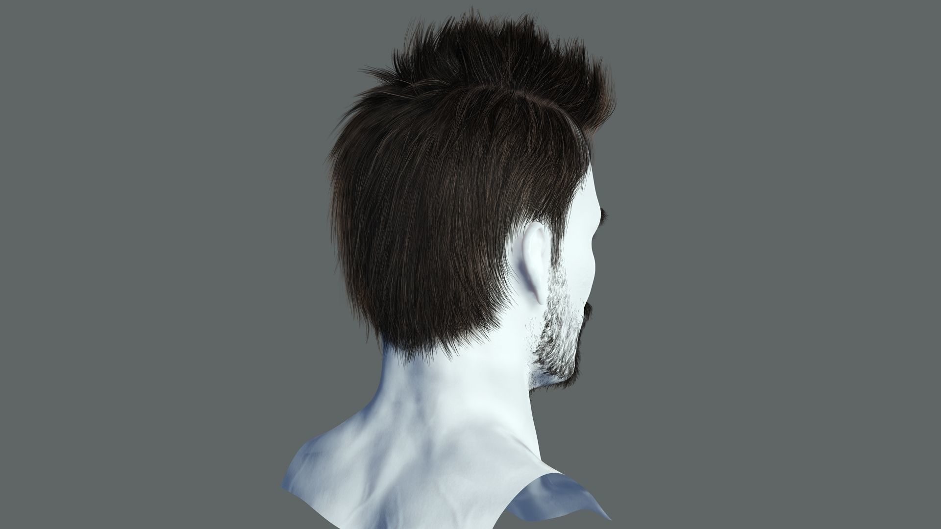 hair style Low-poly 3D model_5
