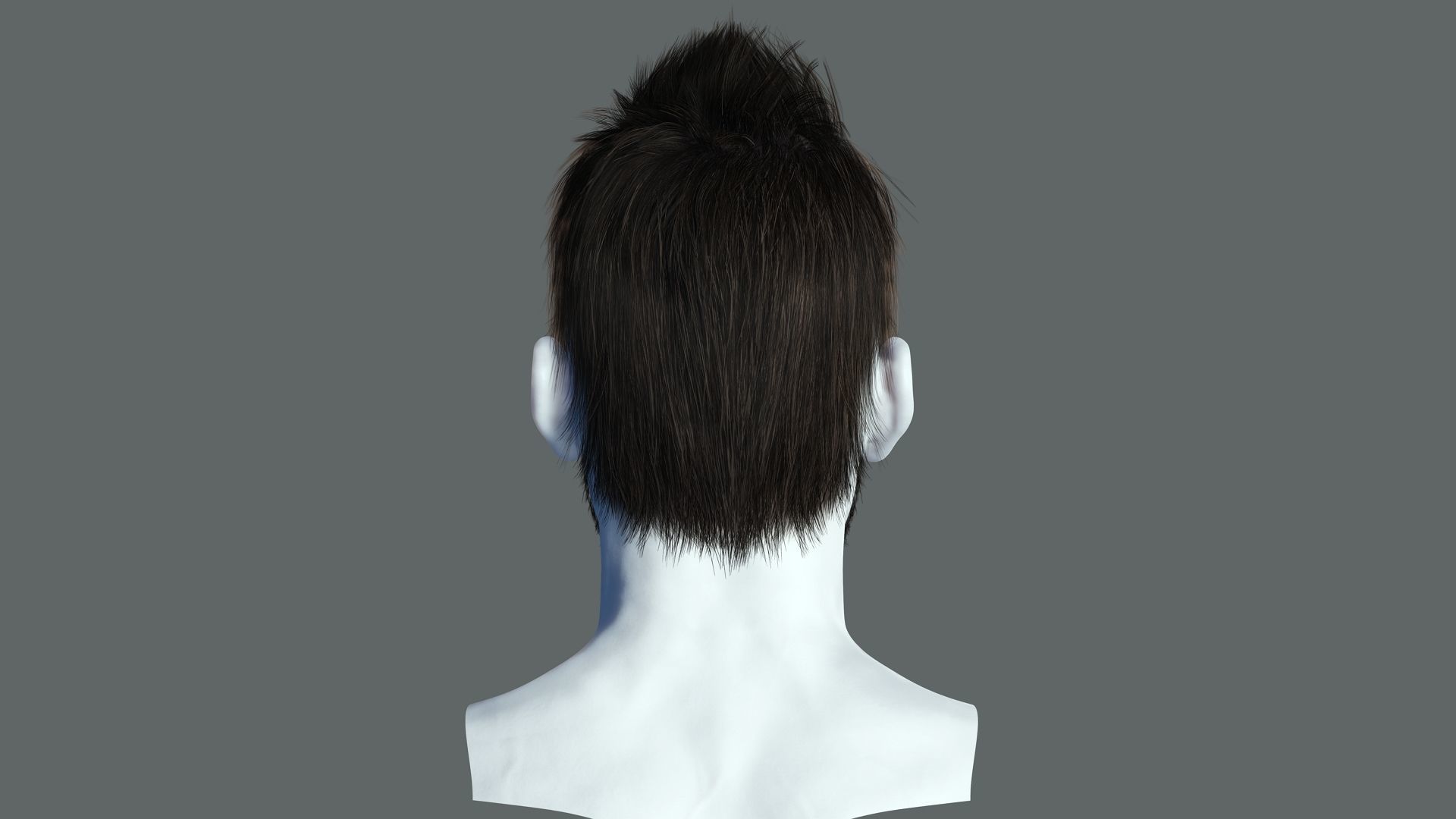 hair style Low-poly 3D model_6
