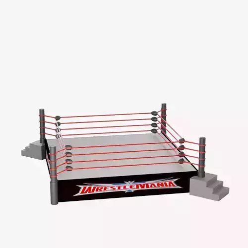Wrestling ring Low-poly 3D model