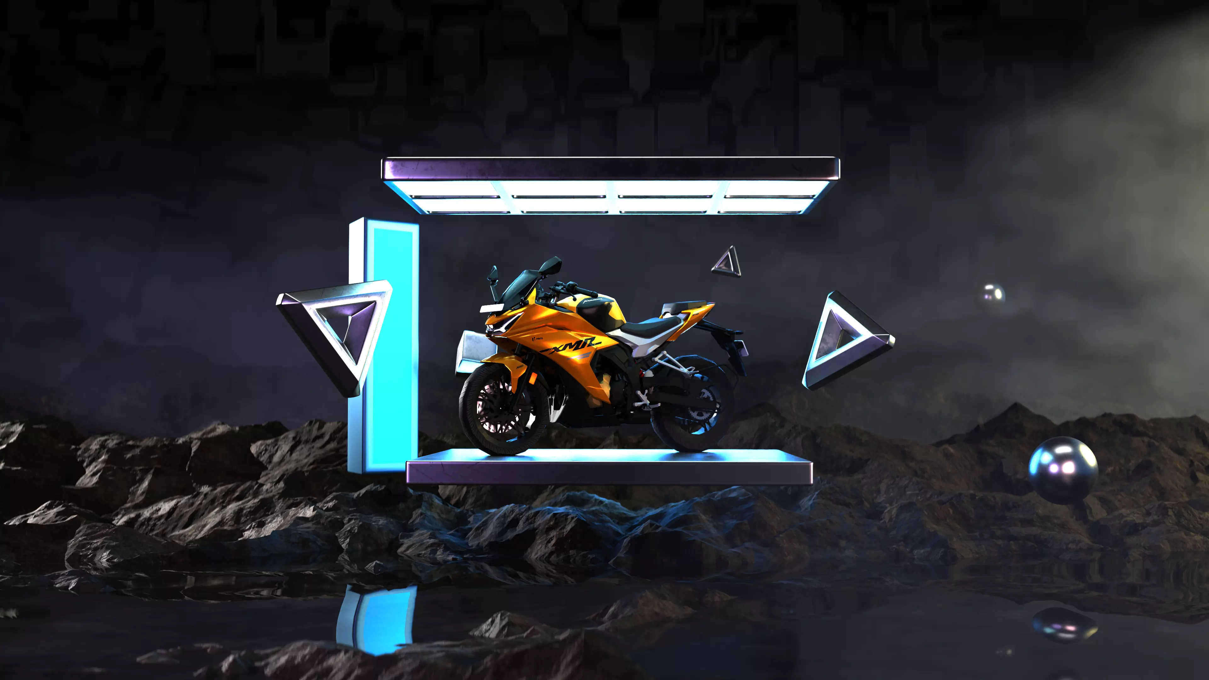 Hero XMR Low-poly 3D model_0