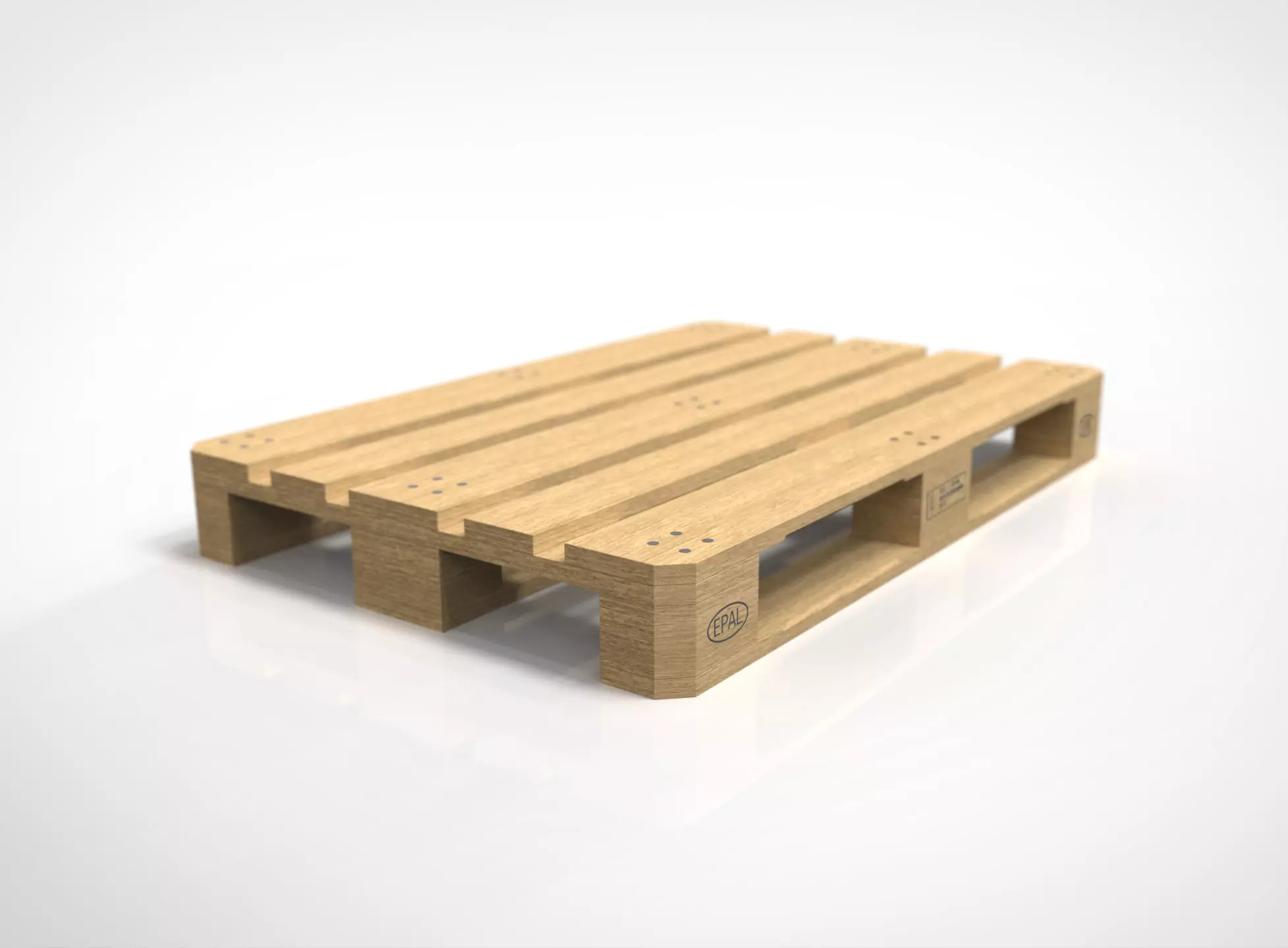 Europallet wooden pallet Free 3D model